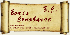 Boris Crnobarac vizit kartica